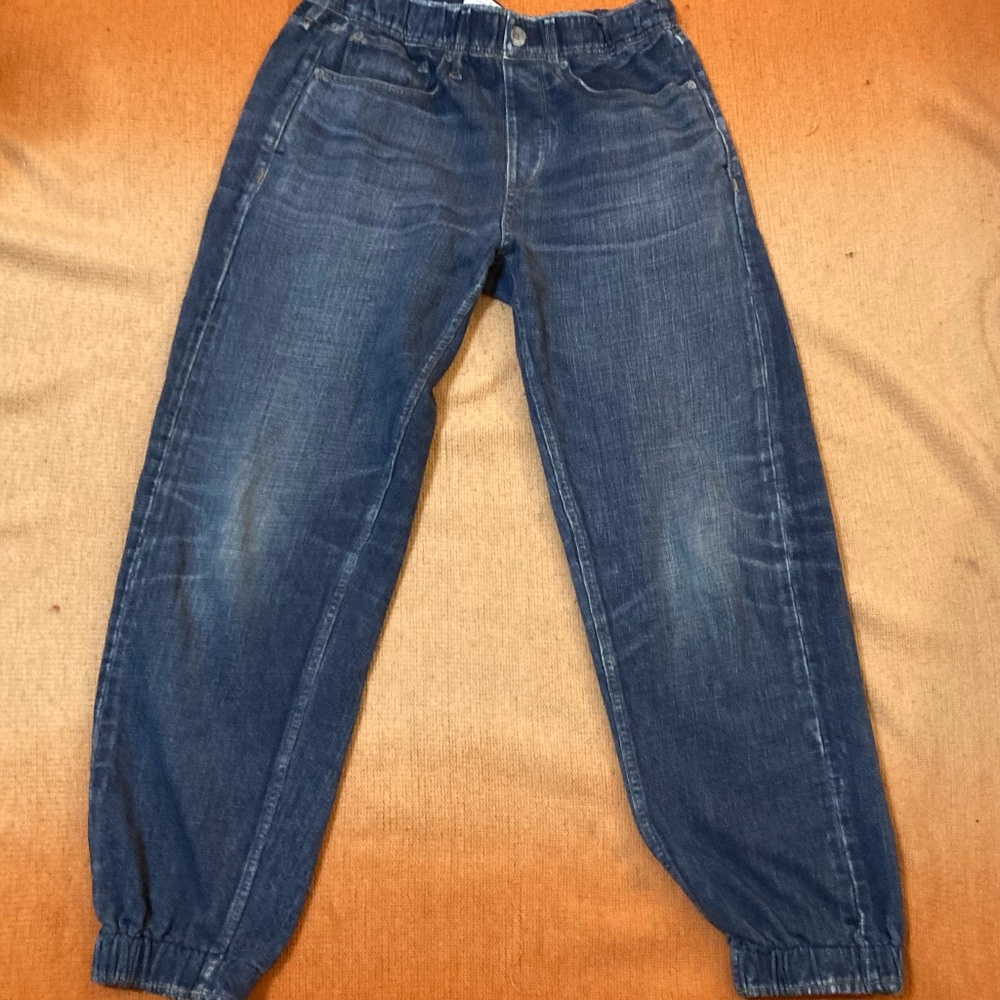 Rag & Bone Miramar Joggers, Women's M, Blue Faux Denim, Excellent